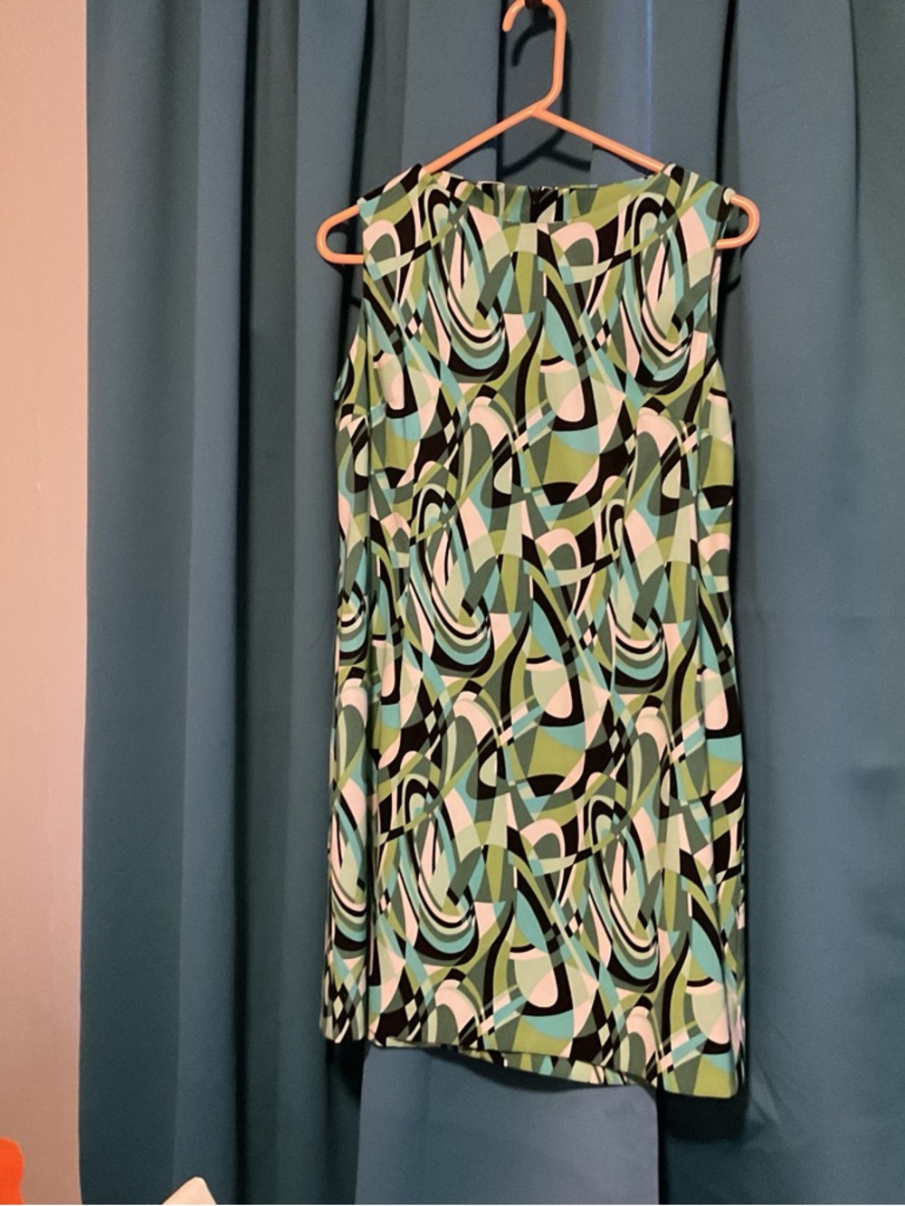 connected apparel Green, Black, White Geometric Dress